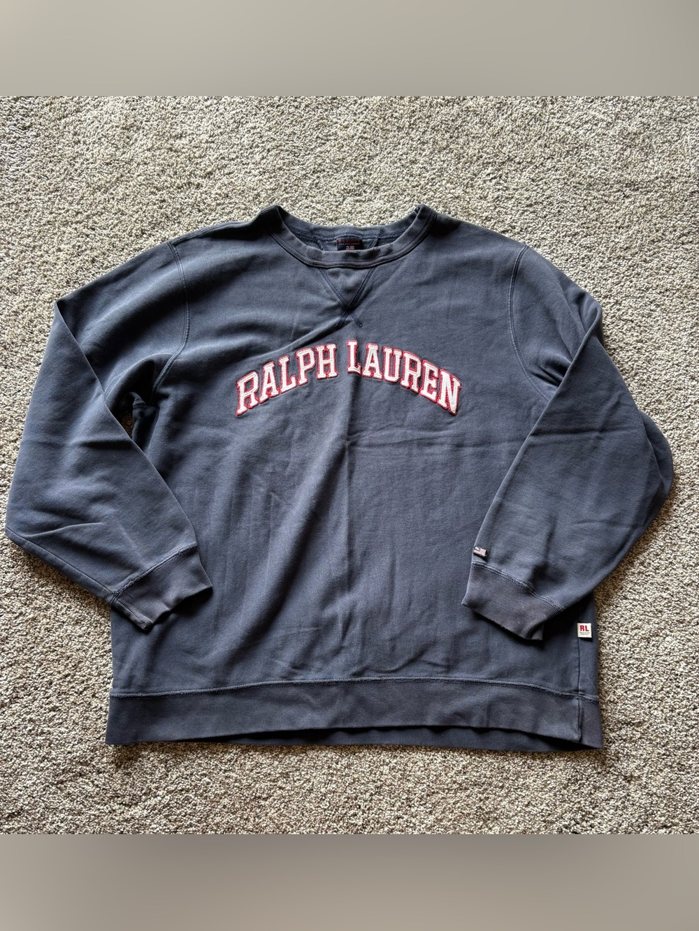 Vintage Ralph Lauren Navy Crewneck Sweatshirt - Classic Logo